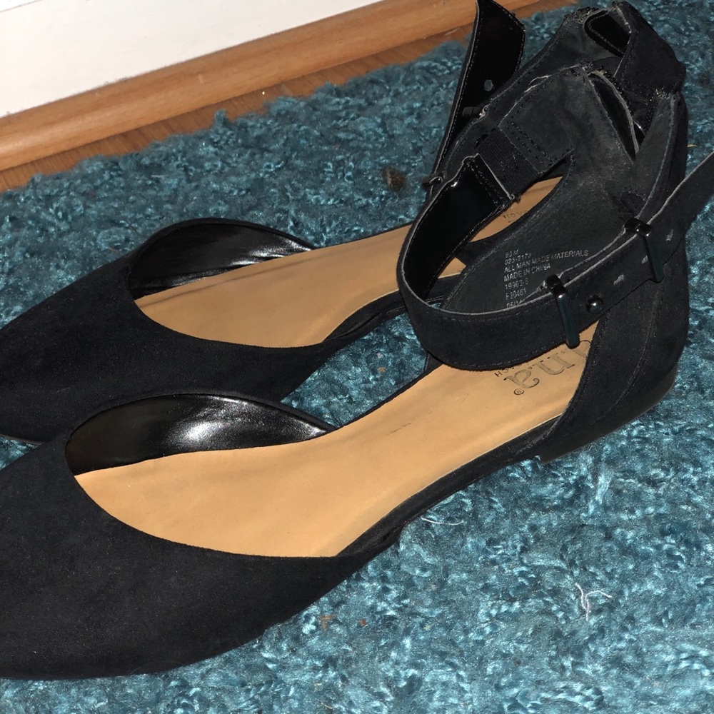 black a.n.a ankle strap sandals